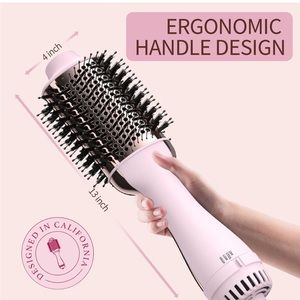 4 in 1 Hair Dryer Brush with Anti-Frizz Ceramic Titanium Barrel